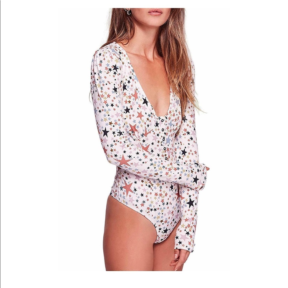 Free People Girls Like Us Star Bodysuit
